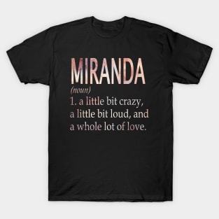 Miranda Girl Name Definition T-Shirt